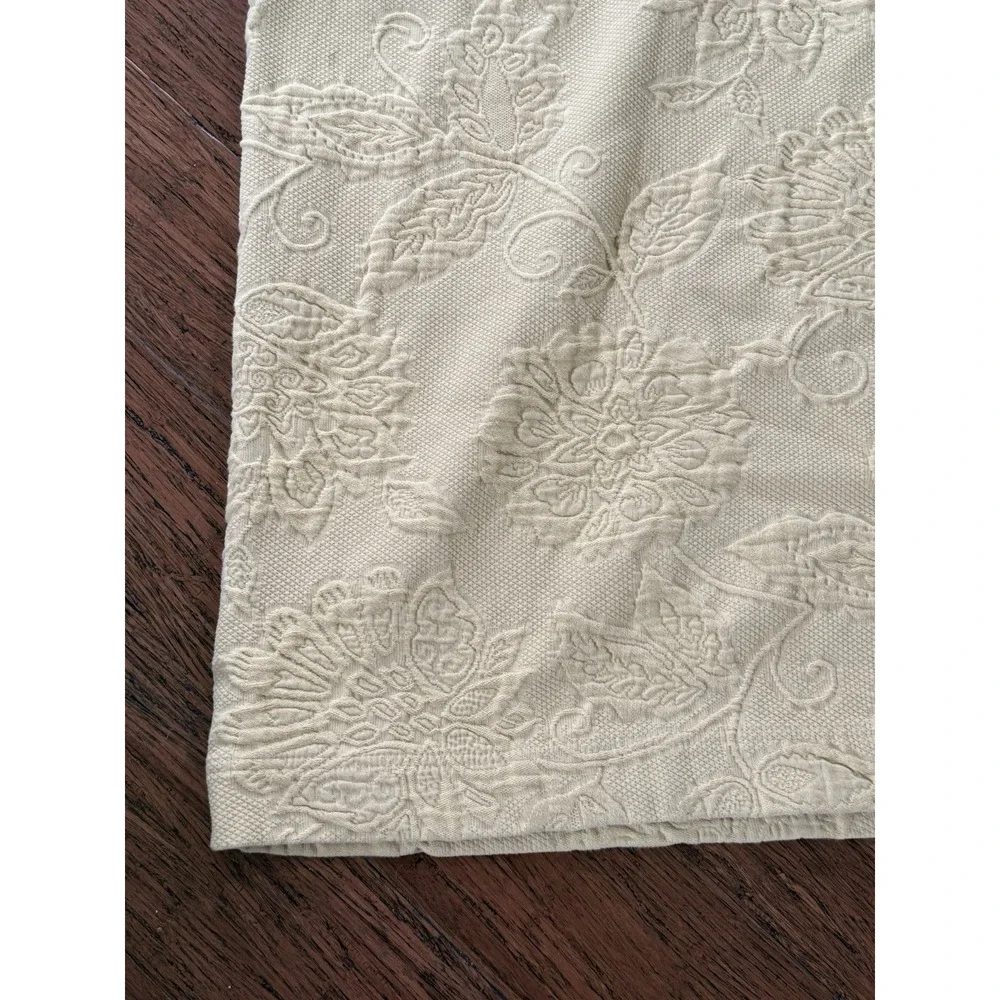 The Company Store Mustard Yellow Matelasse Full/Double and Pillow Sham Coverlet